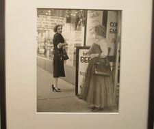 Two women - Vivian Maier: "This happens to be a vintage print. Vivian printed this."